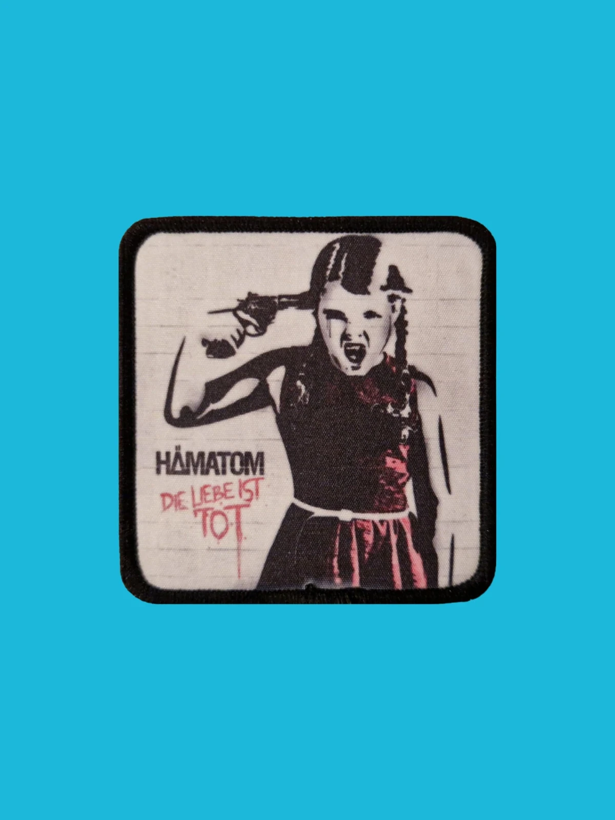 Patch Hämatom - Die Liebe ist Tot - Imprimé - Carré de 7,5 x 7,5 centimètres